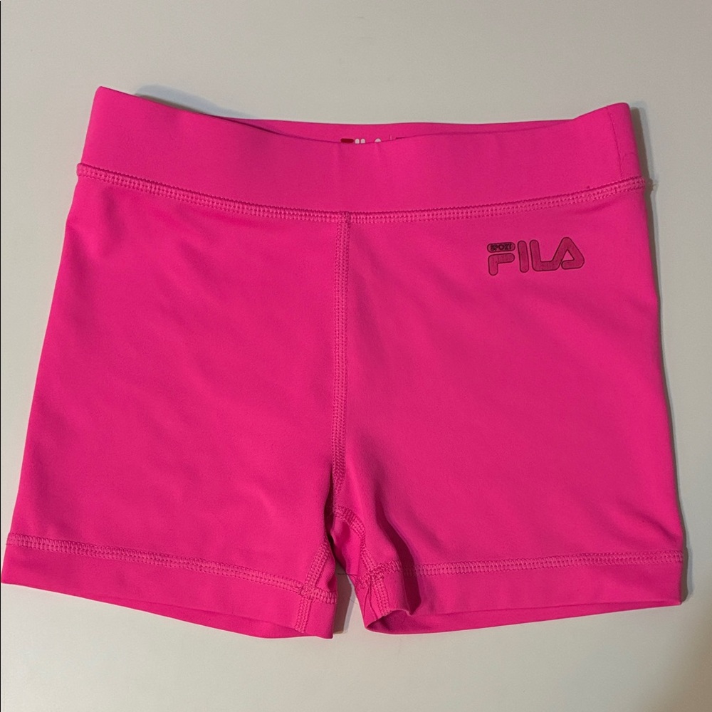 Fila Girls size Small 8 Hot Pink Activewear Legging Shorts